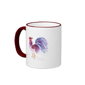 Pastel Rooster by EelKat mug