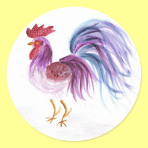 Pastel Rooster by EelKat stickers