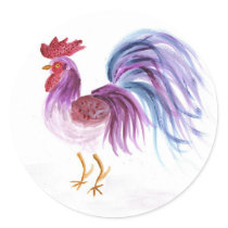 Pastel Rooster by EelKat stickers by eelkat Pastel Rooster by EelKat stickers