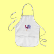 Pastel Rooster by Wendy C. Allen aprons