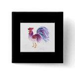 Pastel Rooster by Wendy C. Allen Buttons