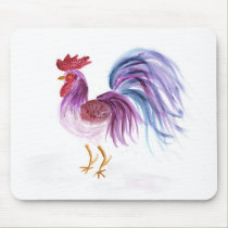 Pastel Rooster by Wendy C. Allen mousepads