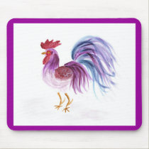 Pastel Rooster by Wendy C. Allen mousepads