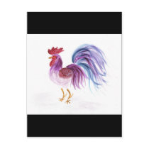 Pastel Rooster by Wendy C. Allen postcards by eelkat Pastel Rooster by Wendy C. Allen postcards
