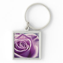 Pastel Rose keychain (muted lilac) keychains