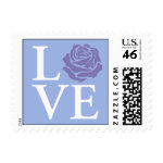 Pastel Rose Love Stamp Blue stamp
