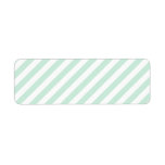 Pastel Sea Green and White Stripes. Return Address Labels