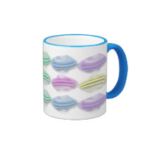 Pastel Sea Shells Pattern Coffee Mugs
