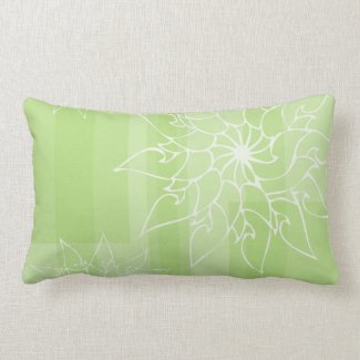 Pastel shades of green oriental floral pillows