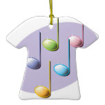 pastel shiny music notes ornament