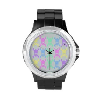 Pastel Skull Pattern Watch