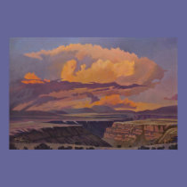 Pastel Sky Taos Gorge posters