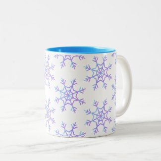 Pastel Snowflake Pattern Mug