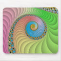 Pastel Spiral Fractal mousepads