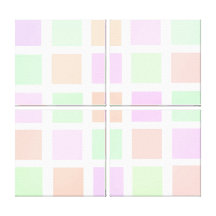 Pastel Squares Gallery Wrapped Canvas