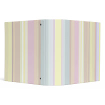 Pastel Striped Binder