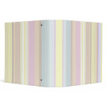 Pastel Striped Binder