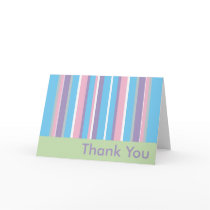 Pastel Striped Thank You cards by fe0208 Pastel Striped Thank You cards