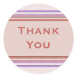 pastel striped Thank You stickers