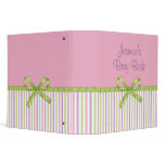 Pastel Stripes Baby Book Vinyl Binder