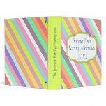 Pastel Stripes Spring Time Memories Photo Album Binder