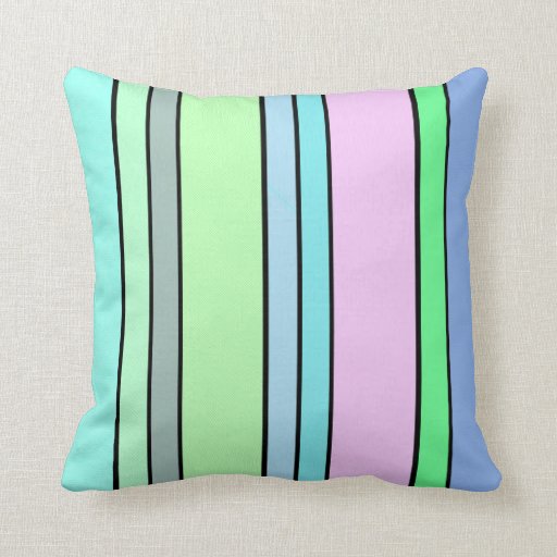 Pastel Stripes Throw Pillows Zazzle