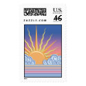 Pastel Sun n Clouds postage