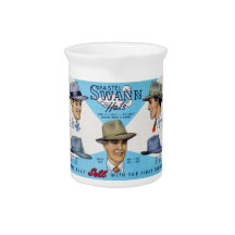 Pastel Swann Hats Pitchers