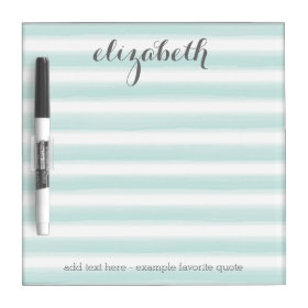 Pastel Teal and Gray Stationery Suite for Women Dry-Erase Board