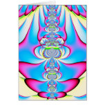 Pastel Tie Dye Angel Ascending Fractal Greeting Card
