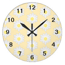 Pastel Water Lilies. Clock