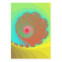 Pastel Watercolor Spiral Fractal Business Card