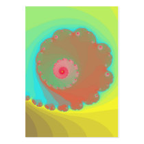 Pastel Watercolor Spiral Fractal Business Card