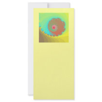 Pastel Watercolor Spiral Fractal Rack Card Design
