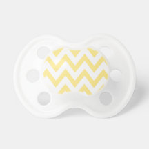 Pastel Yellow Chevron Baby Pacifier