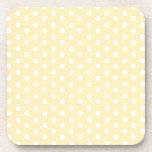 Pastel Yellow Polka Dot Coaster