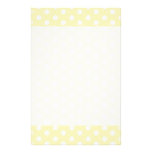 Pastel Yellow Polka Dot Custom Stationery