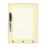 Pastel Yellow Polka Dot Dry Erase Boards