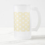 Pastel Yellow Polka Dot Glass Beer Mugs