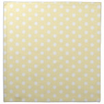 Pastel Yellow Polka Dot Printed Napkin