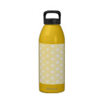 Pastel Yellow Polka Dot Water Bottle