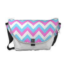 Pastel Zig Zag Stripes. Courier Bags