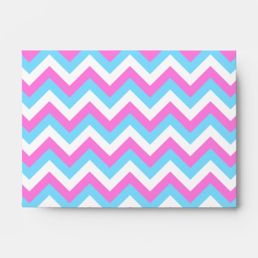 Pastel Zig Zag Stripes. Envelope