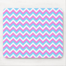 Pastel Zig Zag Stripes. Mousepad