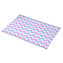Pastel Zig Zag Stripes. Place Mat