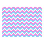 Pastel Zig Zag Stripes. Postcards