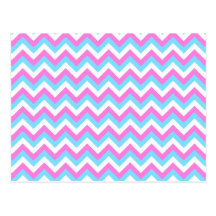 Pastel Zig Zag Stripes. Postcards