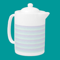 Pastel Zigzag teapots