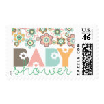 Pastels Daisies Flowers Blooms Baby Shower Stamps