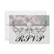 pastels spring floral damask custom invites